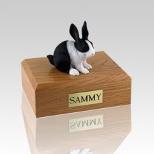Black & White Large Rabbit Cremation Urn